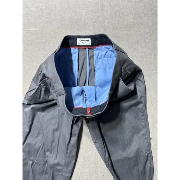 Birddogs Pants Mens 34x32 Grey Performance Stretch Preppy Chino Golf - Picture 3 of 8